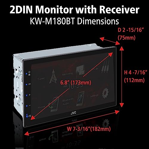 JVC KW-M180BT Bluetooth Car Stereo Receiver with USB Port – 6.75 JVC KW-M180BT Bluetooth Car Stereo Receiver with USB Port – 6.75